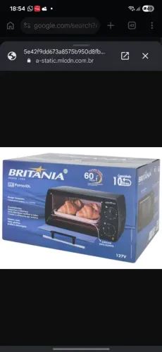 Forno elétrico Britânia 10L nunca usado