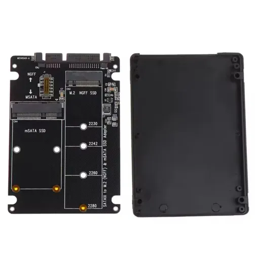 Case 2 em 1 Msata e NGFF Para SSD