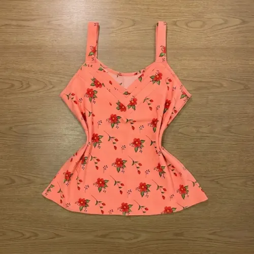 Regata Floral Salmão M