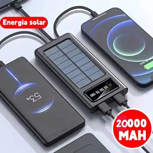 POWER BANK COM CARREGANENTO SOLAR