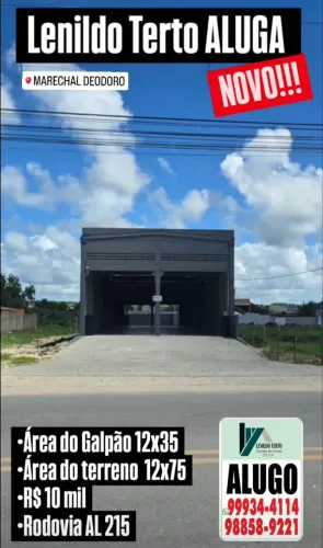 Lenildo Terto ALUGA Excelente Galpão beira de Rodovia NOVO!!!