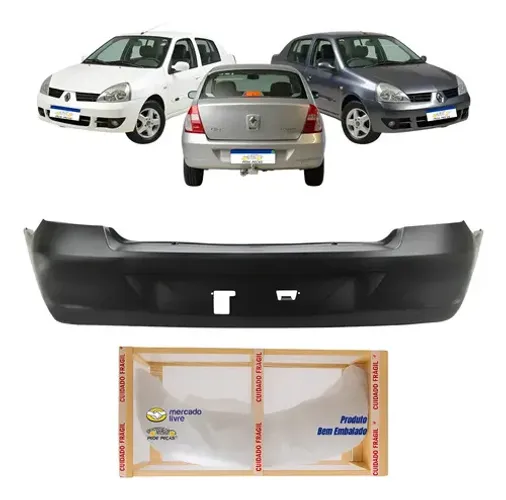Parachoque Renault Clio Sedan 2006 2007 2008 2009 Traseiro