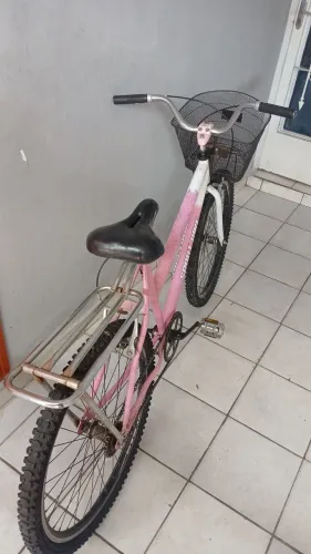 Bicicleta sport bike candy aro 26|Rosa/branca | cesta + Bagageiro