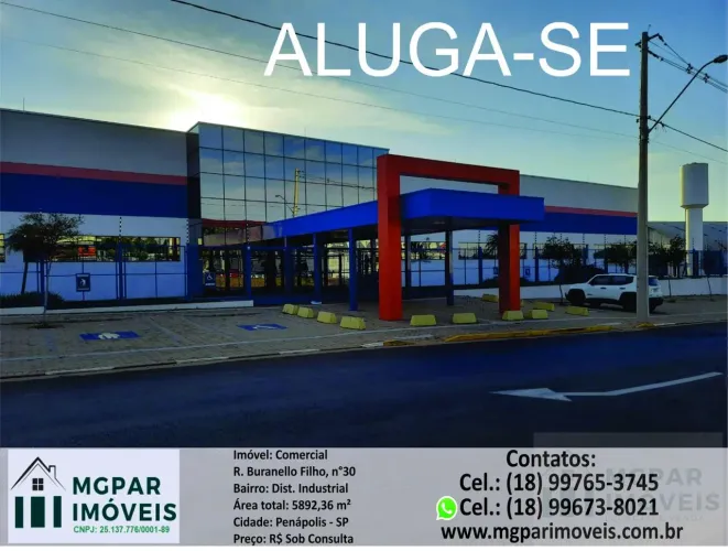 Salão Comercial para Locação em Penápolis, Distrito Industrial I