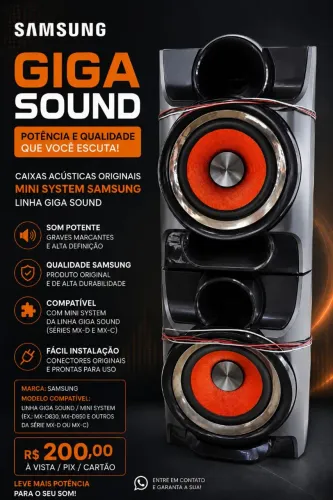 CAIXAS ACÚSTICAS ORIGINAIS SAMSUNG GIGA SOUND