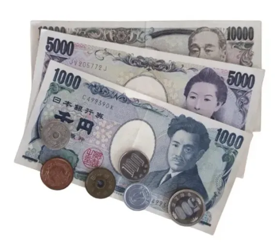 dinheiro: cédulas moedas japão ien/yen/yenes/yen