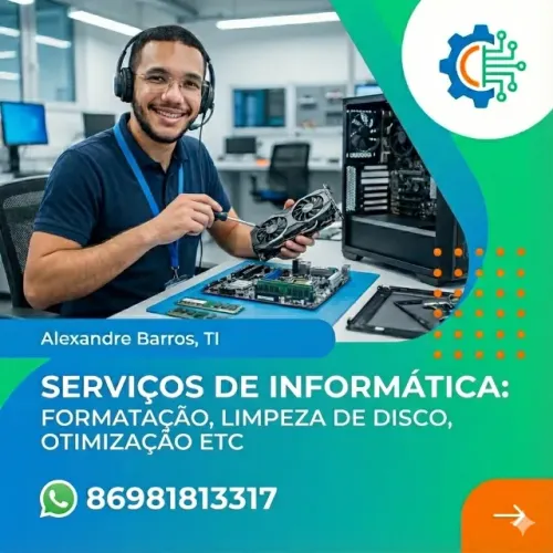 Formatação, limpeza, instalação (Windows, Office e programas)