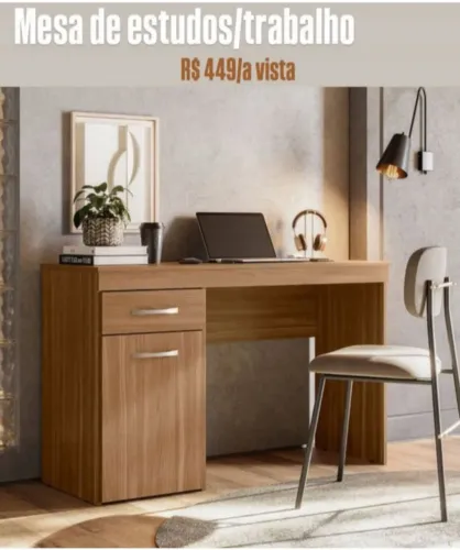 Belíssima Mesa de Estudos Com Gaveta e Porta!!