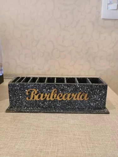 organizador para pentes de máquina de corte barbearia (10 pentes)