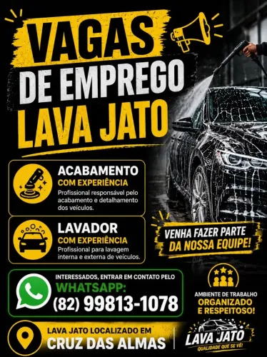 Vagas de emprego pra quem quer trabalhar 