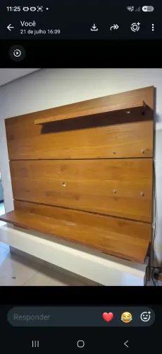 Rack Painel de madeira para TV de até 75 polegadas 