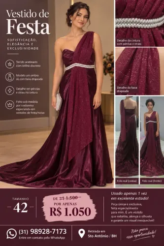 Vestido de festa semi novo