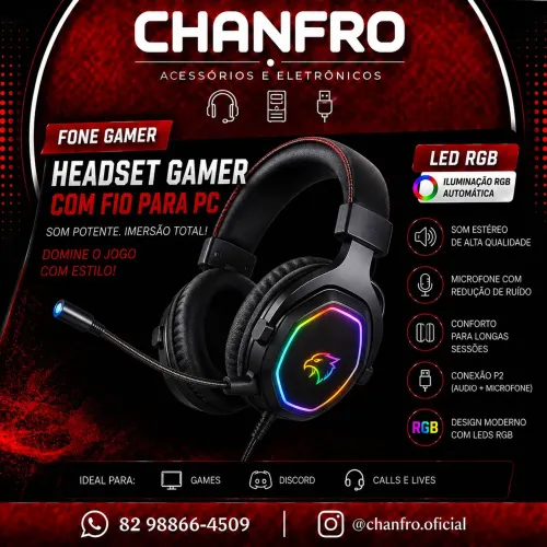 Fone gamer pc