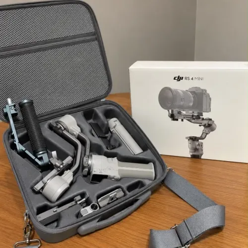 DJI RS 4 Mini + módulo de rastreamento + alça ajustável + case
