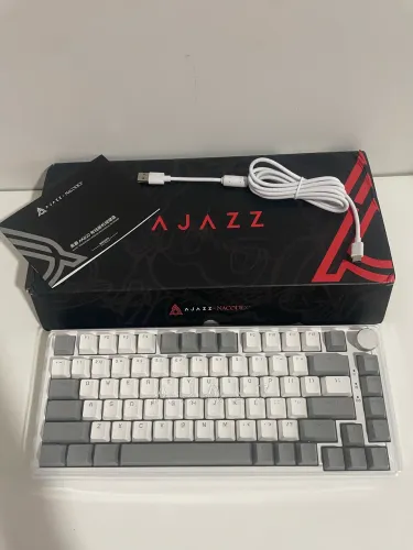 Teclado Mecânico Ajazz AK820 Novo na Caixa (Com Knob / Cabo Removível)