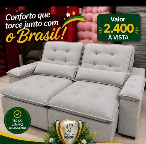 SOFÁ DE LUXO RETRÁTIL E RECLINAVEL NOVO