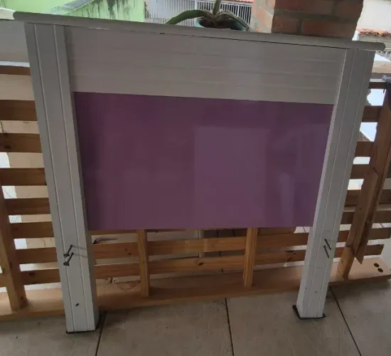 Cabeceira lilás o roxa com branco de solteiro