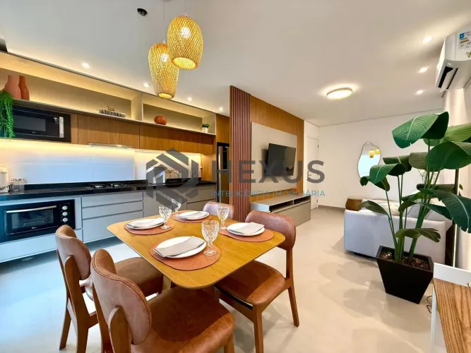 Apartamento com varanda gourmet vista mar e lazer na Enseada, Guarujá