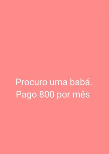Procuro uma babá
