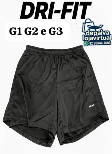 Bermuda dry fit tamanho G1 G2 e G3 com short térmico 