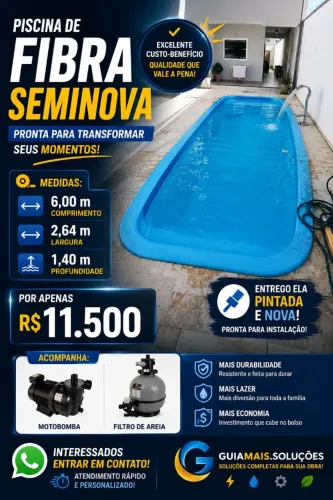 Piscina de Fibra, semiNova