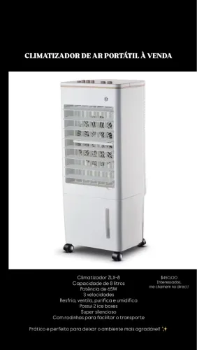 Climatizador de ar portátil