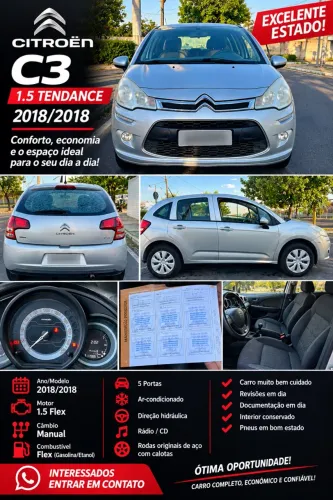Citroen C3 Tendance 1.6 VTI Flex Start 16V Aut. 2018