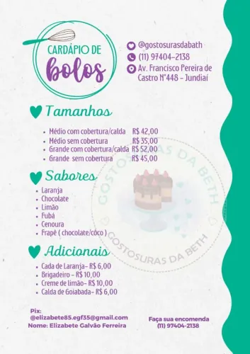 Bolos caseiros 