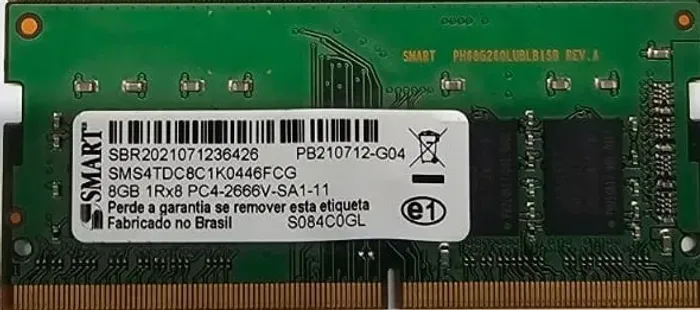 Memória RAM Notebook Smart 8GB DDR4 2666MHz (Original)