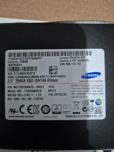 Hd Ssd Samsung 256 gigas