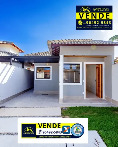 Excelente casa pertinho da praia com 2 quartos sendo 1 suite, 2 vagas de garagem