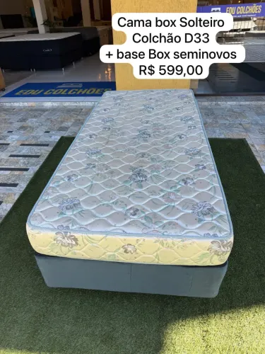 Colchão de Solteiro D33 + base box - Entrego!