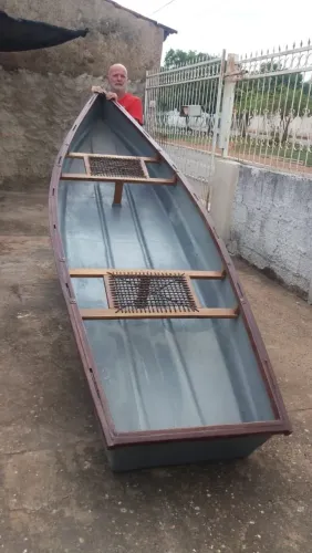 Barco canoa de fibra de vidro