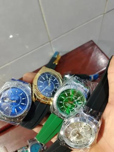 Relógio de Luxo Analógico Pulseira de Borracha