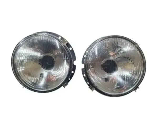Farol Fusca Lente Vidro Raiado Par 1974/1996 Direiro - Esquerdo