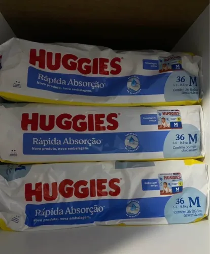 Fralda huggies M 36 unidades