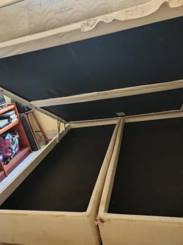 CAMA BOX BAU KING SIZE COLCHÃO ORTOBOM ORTOPÉDICO