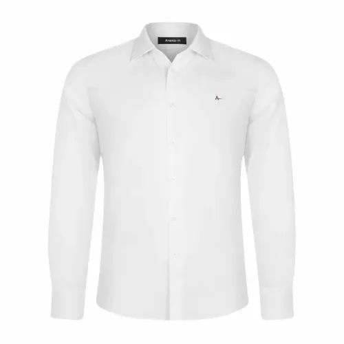 Camisa Social Slim Fit Aramis Masculina Algodão Egípcio  Branca