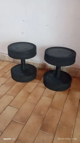 Par de Halter de 10kg artesanal revestidos em EVA