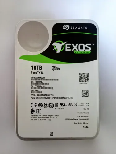 18TB HD Interno Desktop PC SeaGate X18, SATA - ST18000NM000J 100% Funcional!
