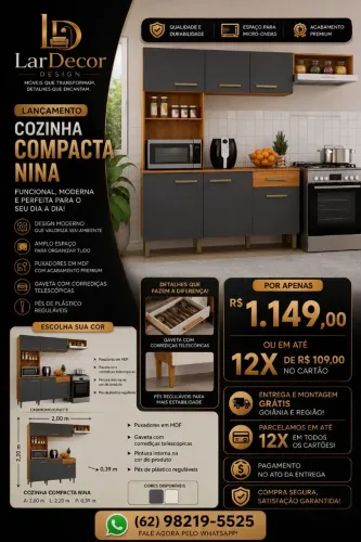 Cozinha Compacta perfeita para o seu Lar