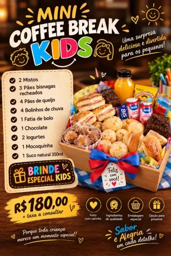 Cesta de café da manhã kids