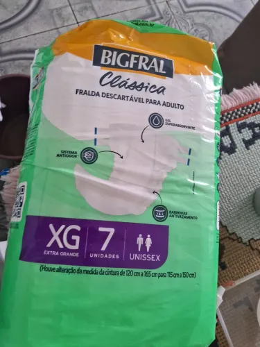 Fralda bigfral clássica XG adulto 