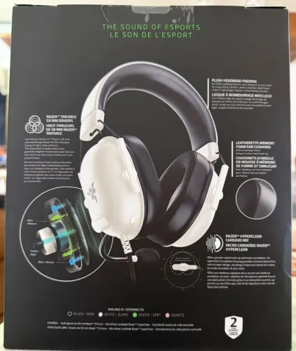 Headset Gamer Lacrado(Novo) Razer BlackShark V2 Branco