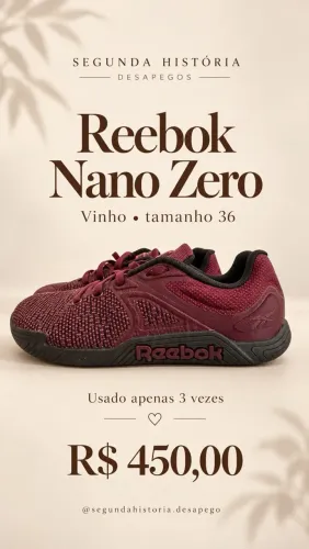 Tênis Reebok Nano Zero feminino ? tamanho 36 ? usado apenas 3 vezes