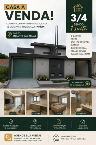 COMPRE CASA NOVA - ENCANTO DAS ÁGUAS!! Financia!