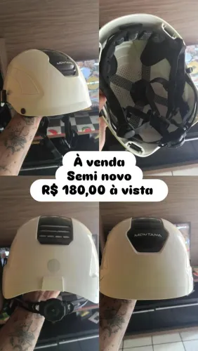 Capacete Montana branco à venda