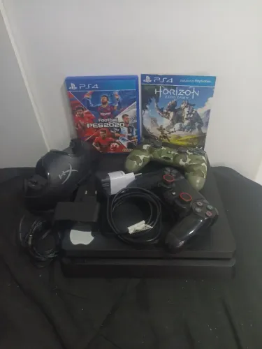 Playstation 4 slim 500GB ACEITO CARTÃO