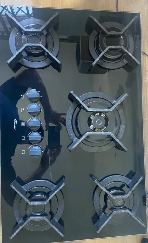 Cooktop Fisher 5 bocas trempe de ferro fundido