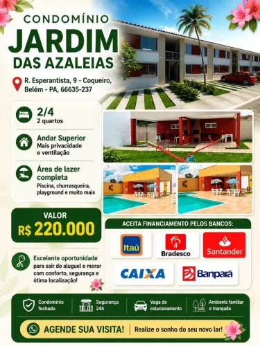 Jardim das Azaleias 2/4 andar superior 